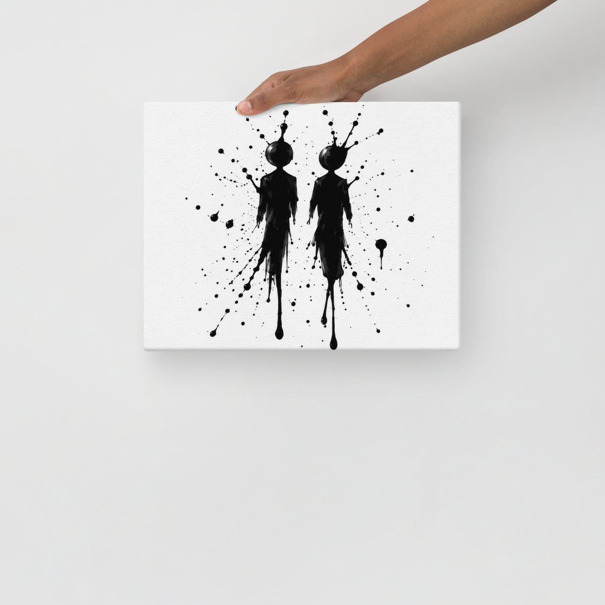INKBOUND — 14 × 11 in canvas. Held by a person to show the small size.