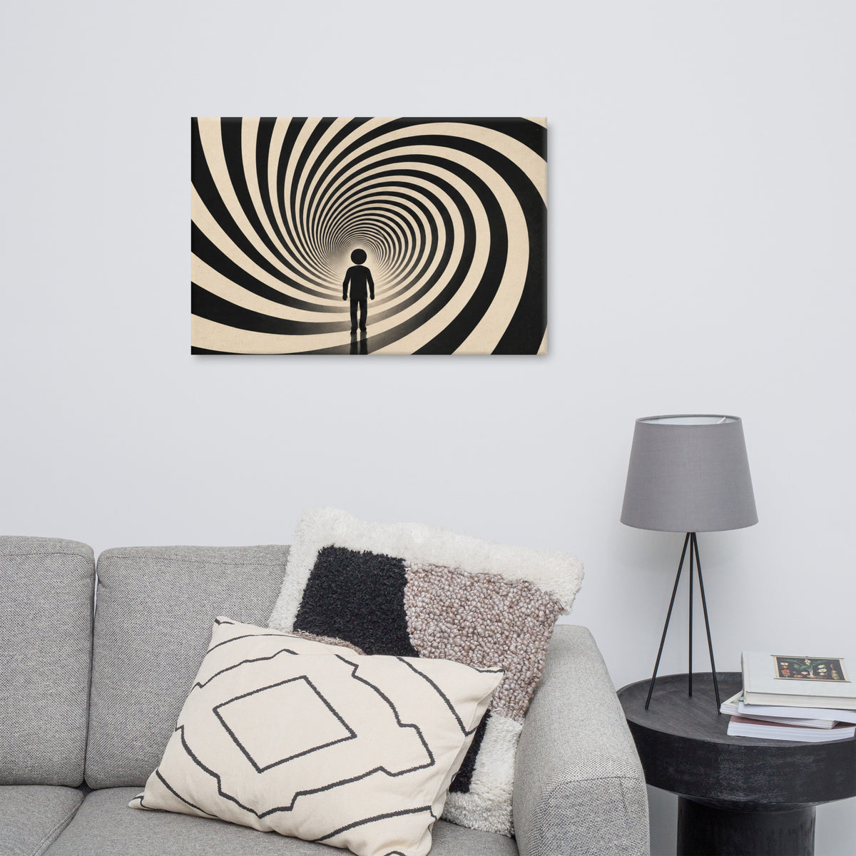 SPIRAL STATE canvas displayed in a room.